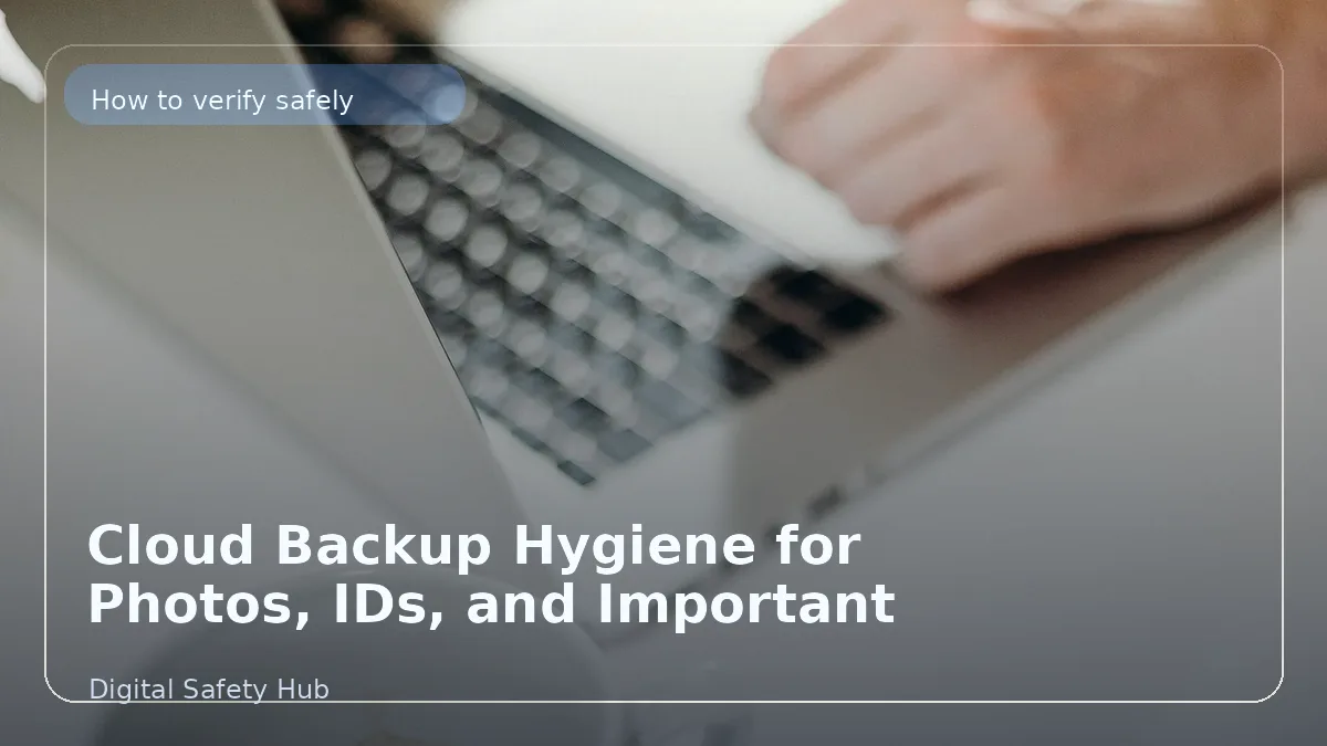 Cloud Backup Hygiene for Photos and Documents