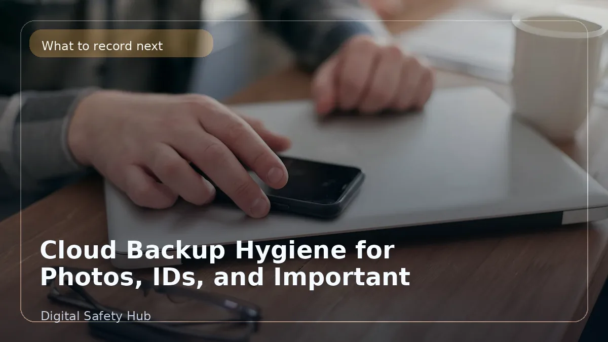 Cloud Backup Hygiene for Photos and Documents