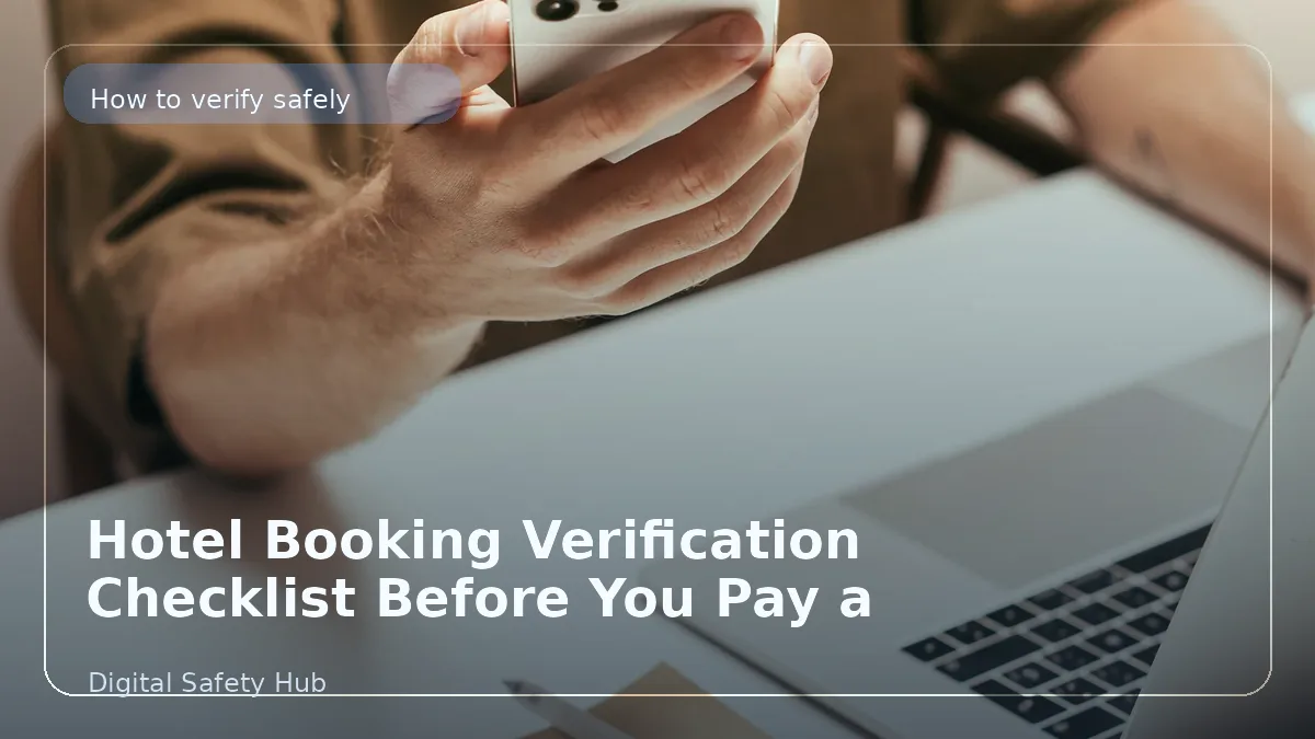 Hotel Booking Verification Checklist Before You Travel