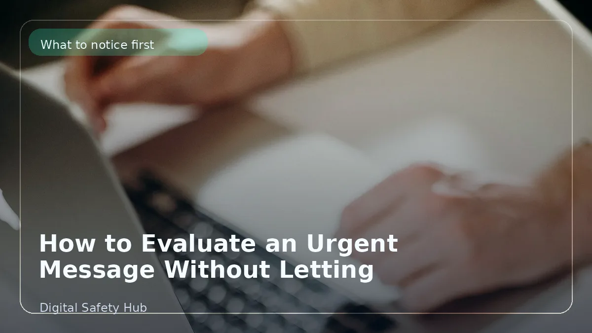 How to Evaluate an Urgent Message Before You Act