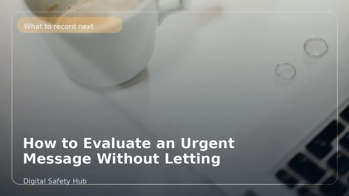 How to Evaluate an Urgent Message Before You Act