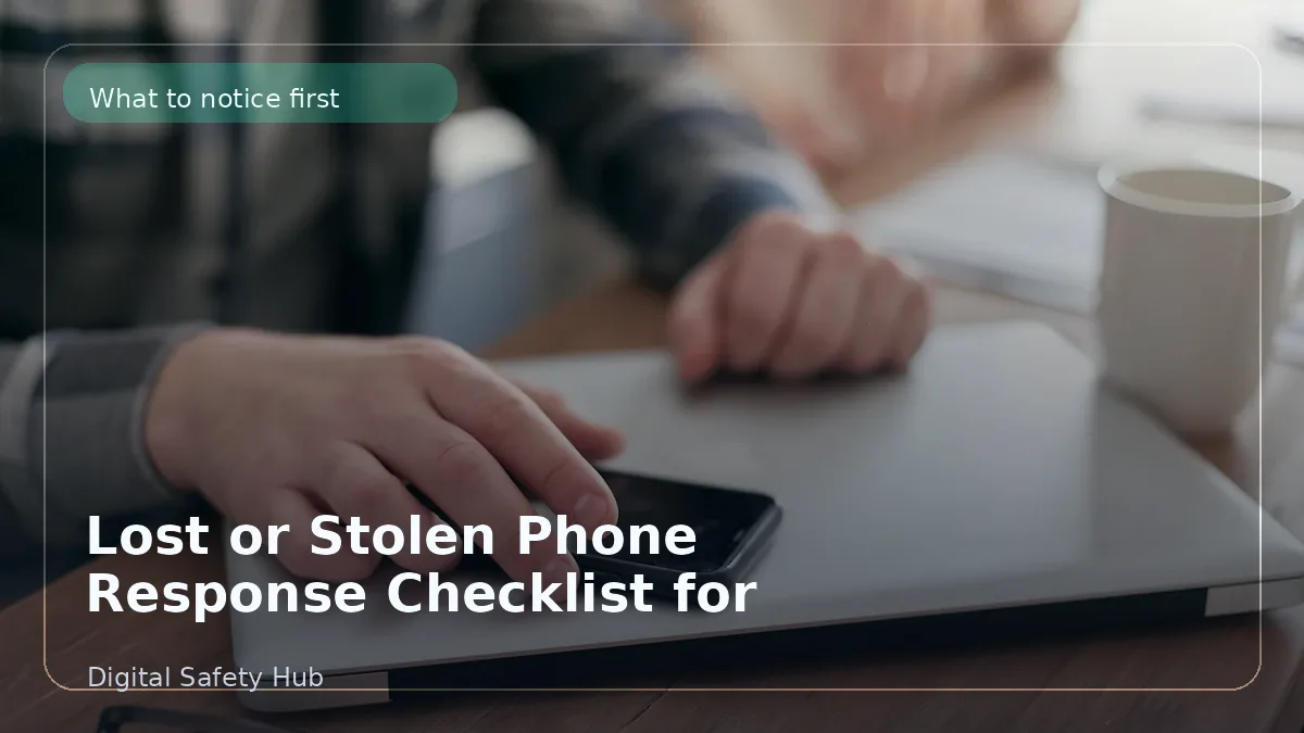 Lost or Stolen Phone Response Checklist