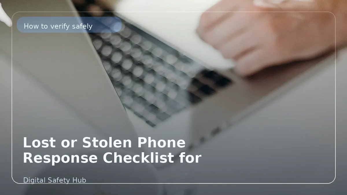 Lost or Stolen Phone Response Checklist