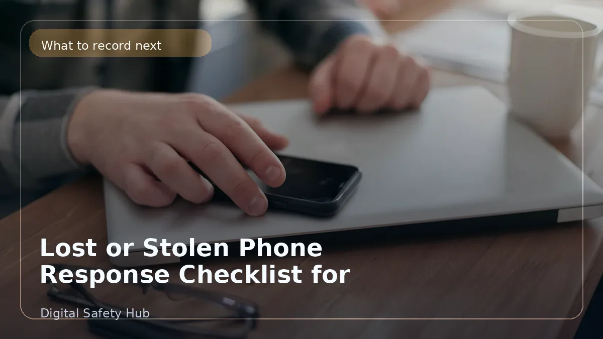 Lost or Stolen Phone Response Checklist