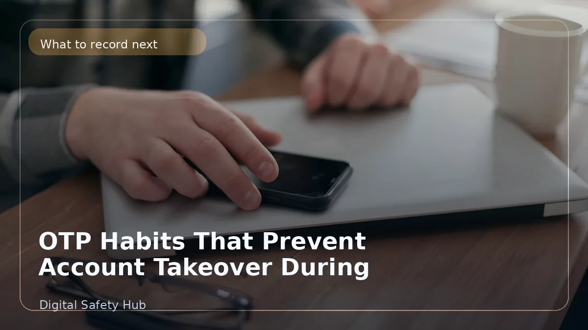 OTP Habits That Prevent Account Takeover