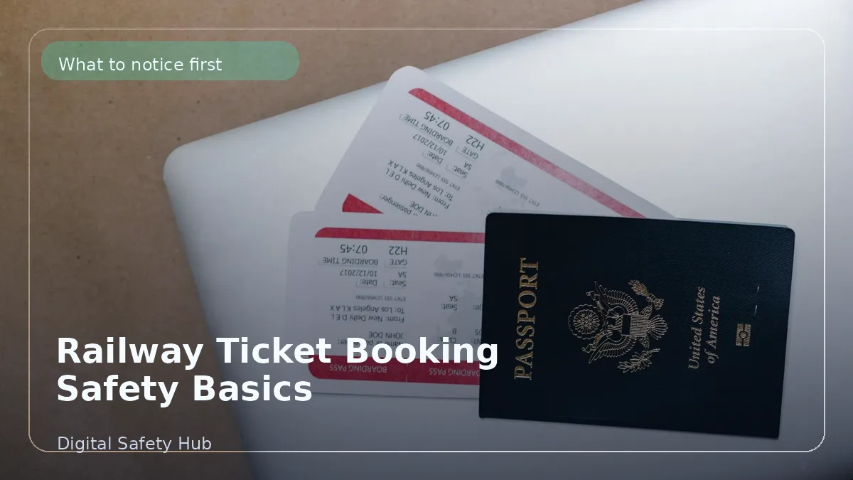 Railway Ticket Booking Safety Basics for IRCTC and Travel Apps