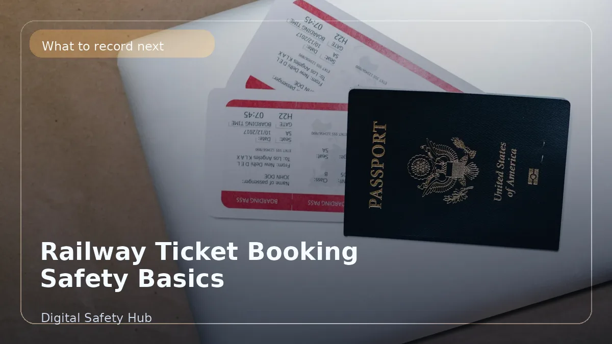 Railway Ticket Booking Safety Basics for IRCTC and Travel Apps