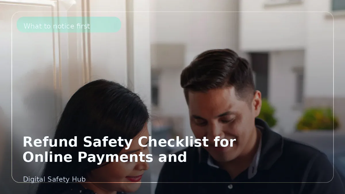 Refund Safety Checklist for Online Payments and Failed Orders