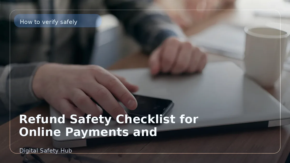 Refund Safety Checklist for Online Payments and Failed Orders