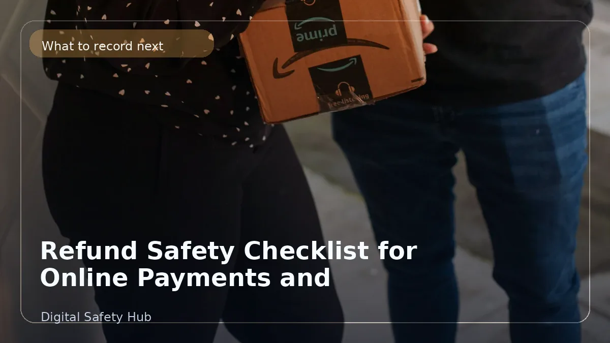 Refund Safety Checklist for Online Payments and Failed Orders