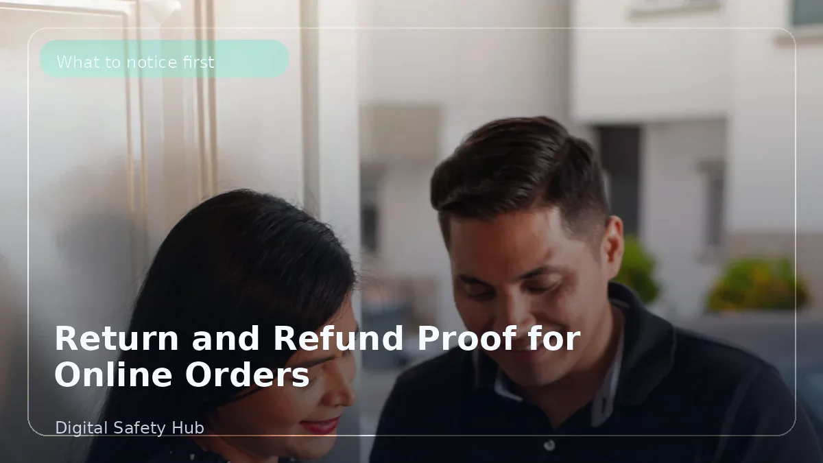 Return and Refund Proof for Online Orders