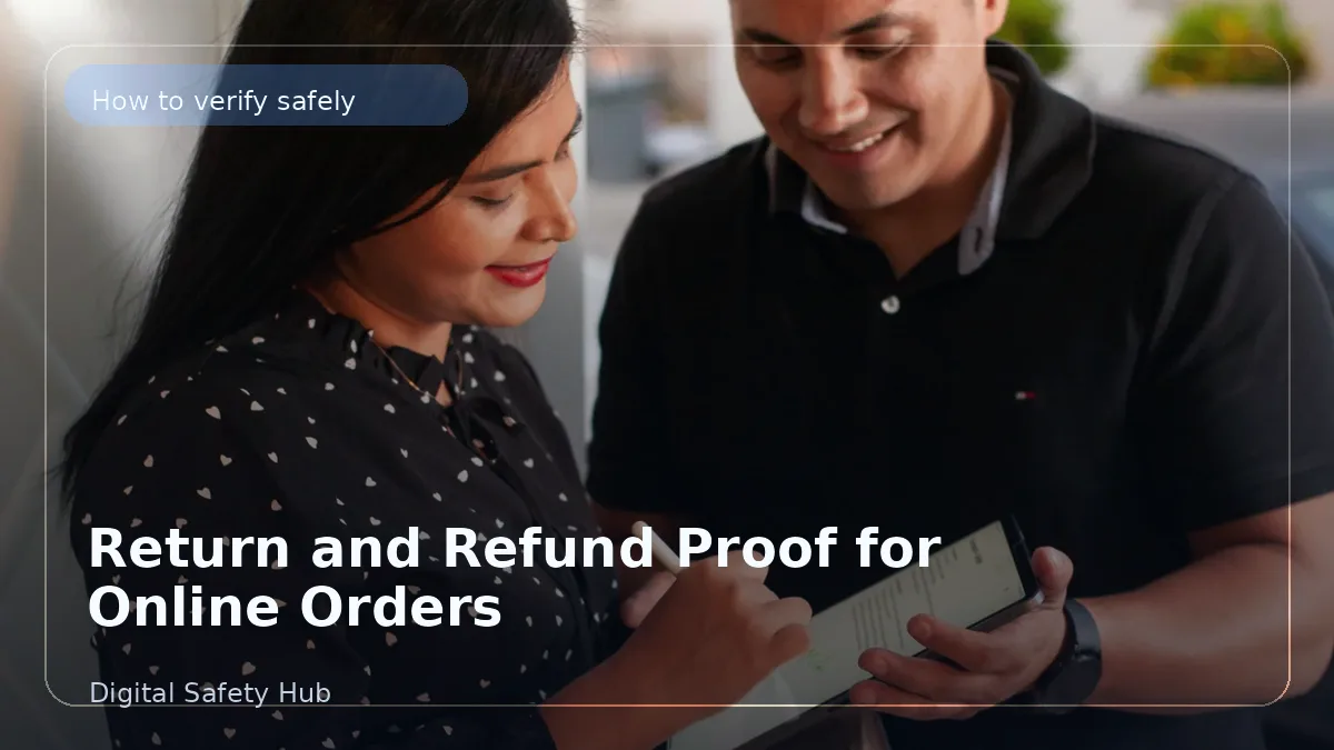 Return and Refund Proof for Online Orders