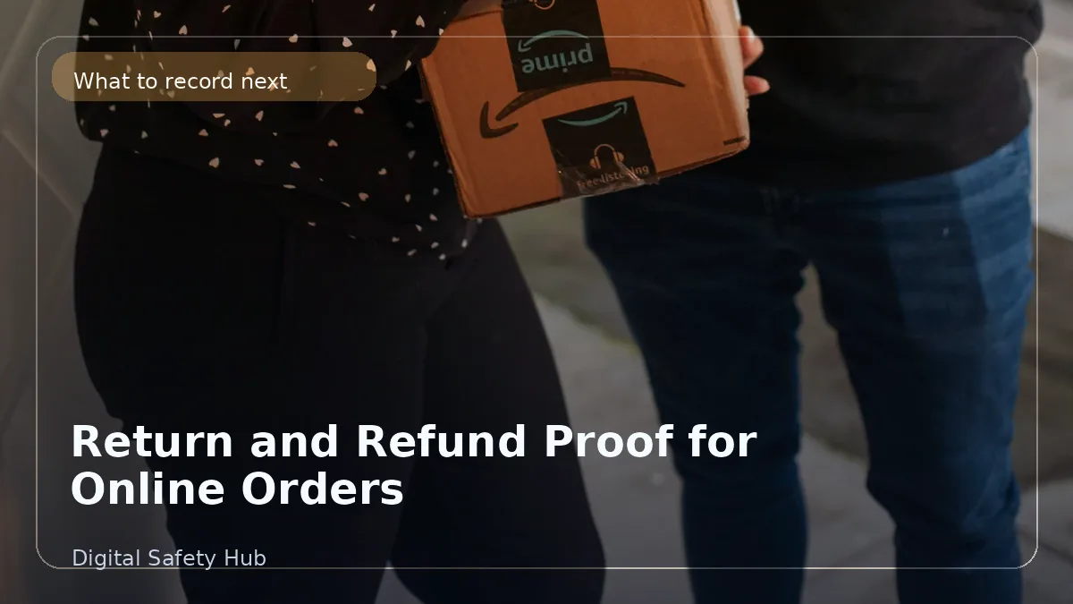 Return and Refund Proof for Online Orders