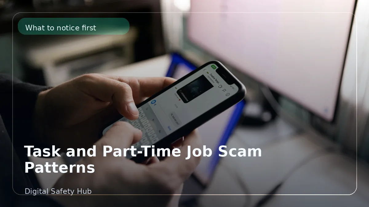 Task and Part-Time Job Scam Patterns