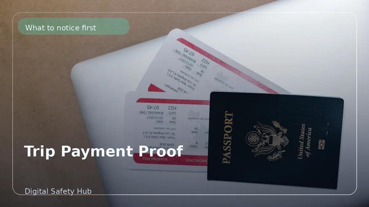 Trip Payment Proof Organization for Tickets, Hotels, and Group Expenses