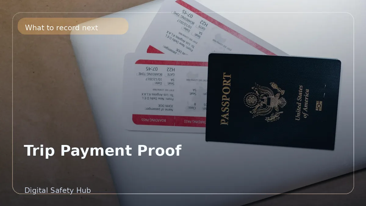 Trip Payment Proof Organization for Tickets, Hotels, and Group Expenses